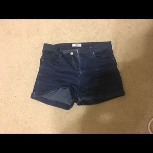 high waisted jean shorts